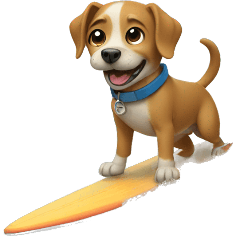 Dog surfing emoji