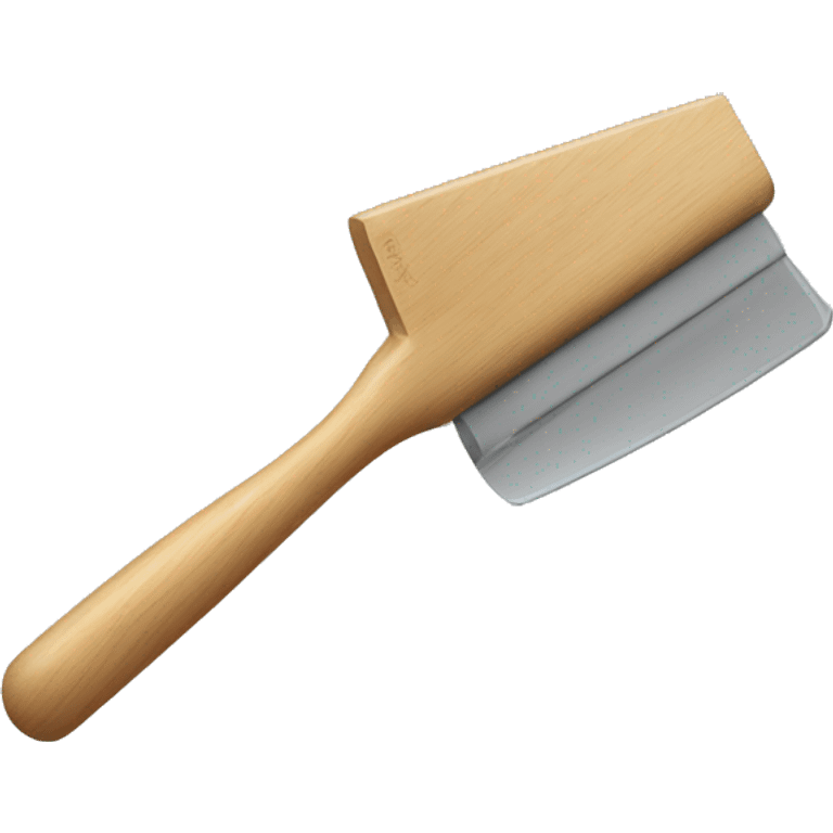 squeegee with long wooden handle emoji