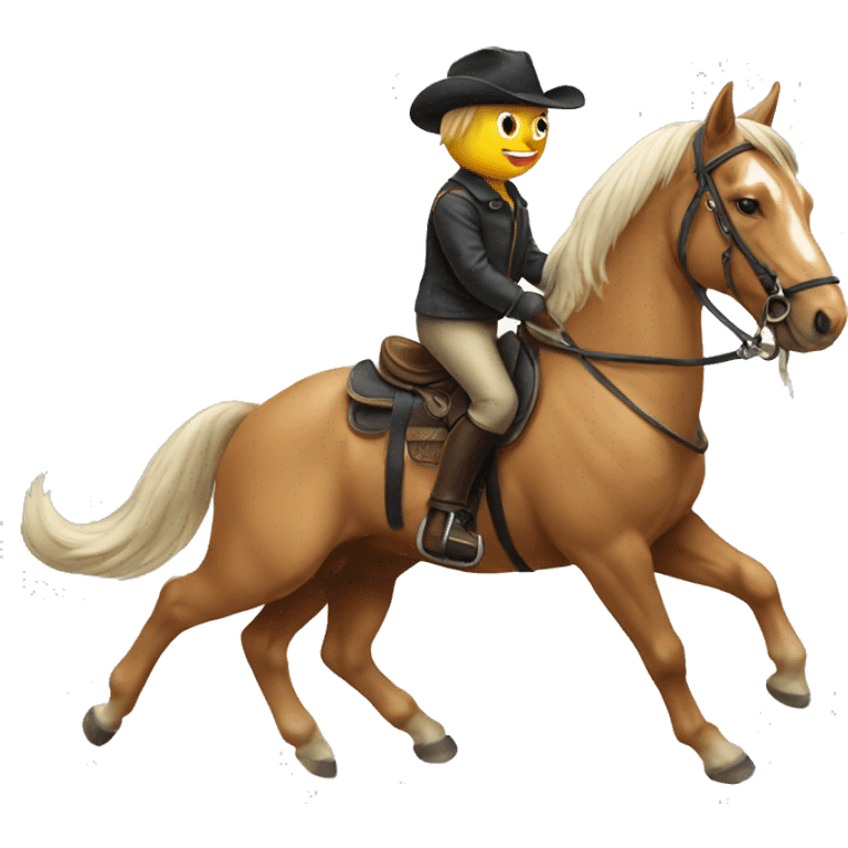 Cat riding a horse emoji