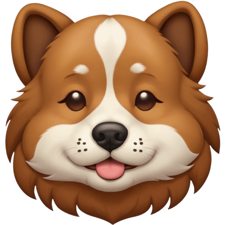 Dog with eyes closed and mouth closed emoji