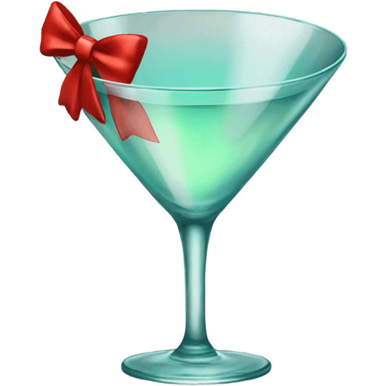 Martini glass with bow emoji