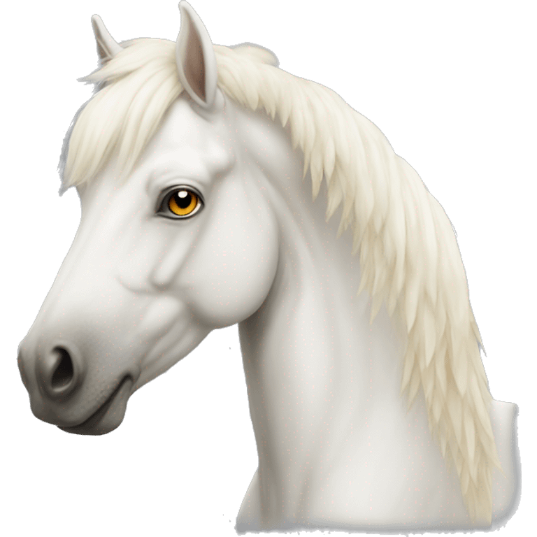 Winged albino horse emoji