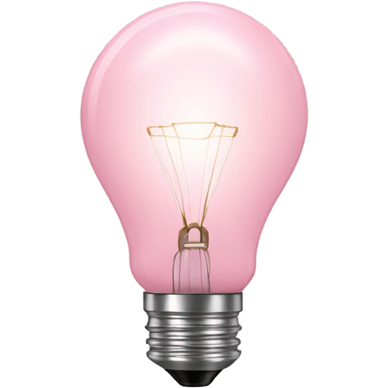 light pink bulb emoji