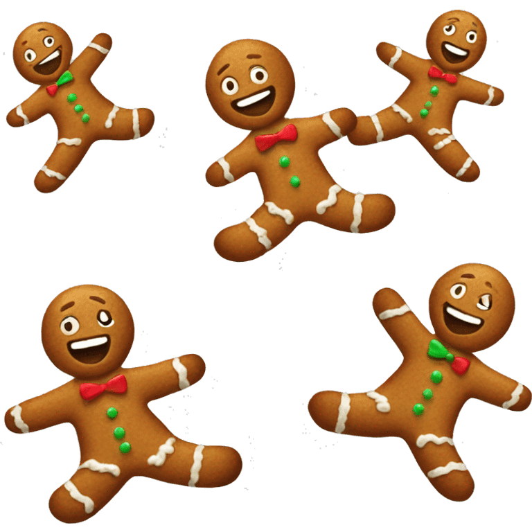 Twerking gingerbread man emoji