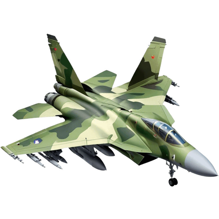 SU-35 Jet - Sukhoi (Model Year: 2020) (Iconic colour: Camouflage green) emoji