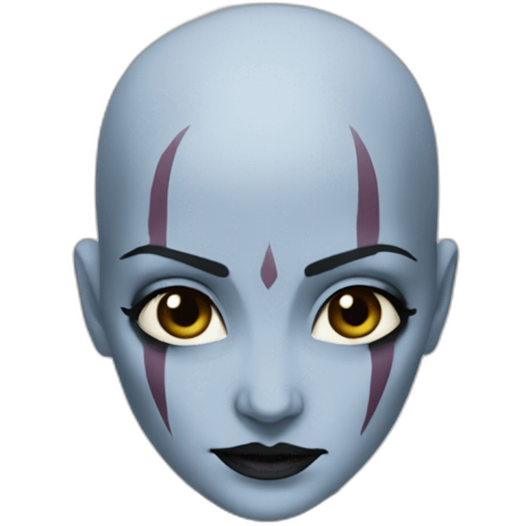 Assaj Ventress from Star Wars feels shy emoji