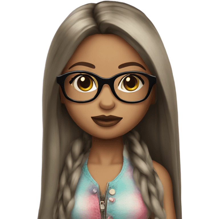  bratz doll with glasses emoji