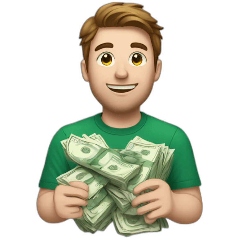 Mrbeast with money emoji