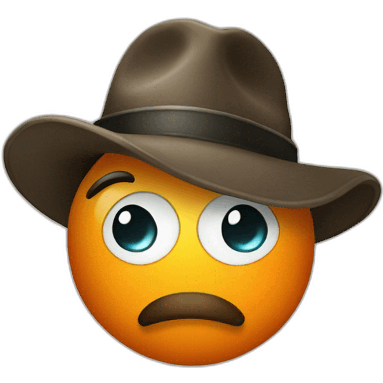 mandarine with detective hat emoji