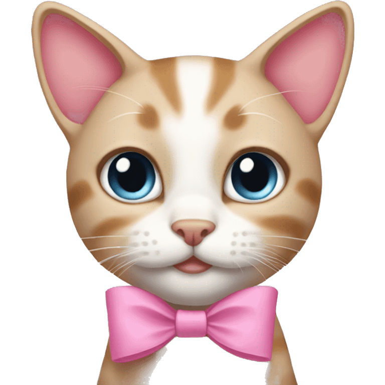 Cat pink bow emoji