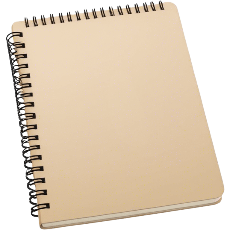 Beige spiral notebook emoji