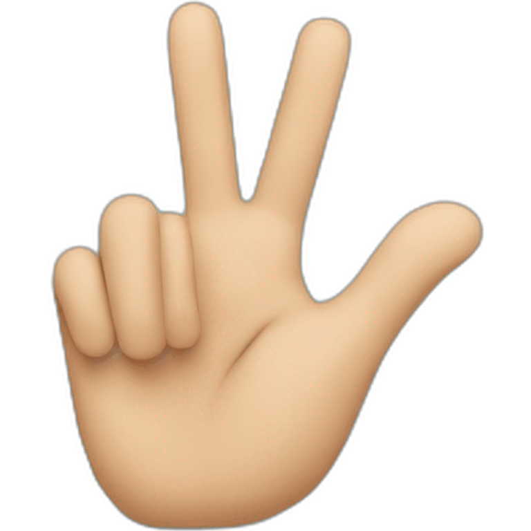 Closed hand waving bye emoji with thumb close to fingers emoji