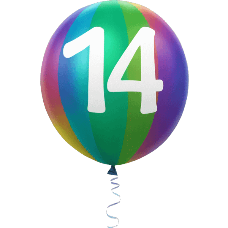 Balloon of the number four  emoji