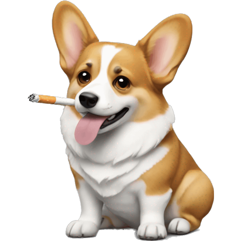 corgi with cigarette  emoji