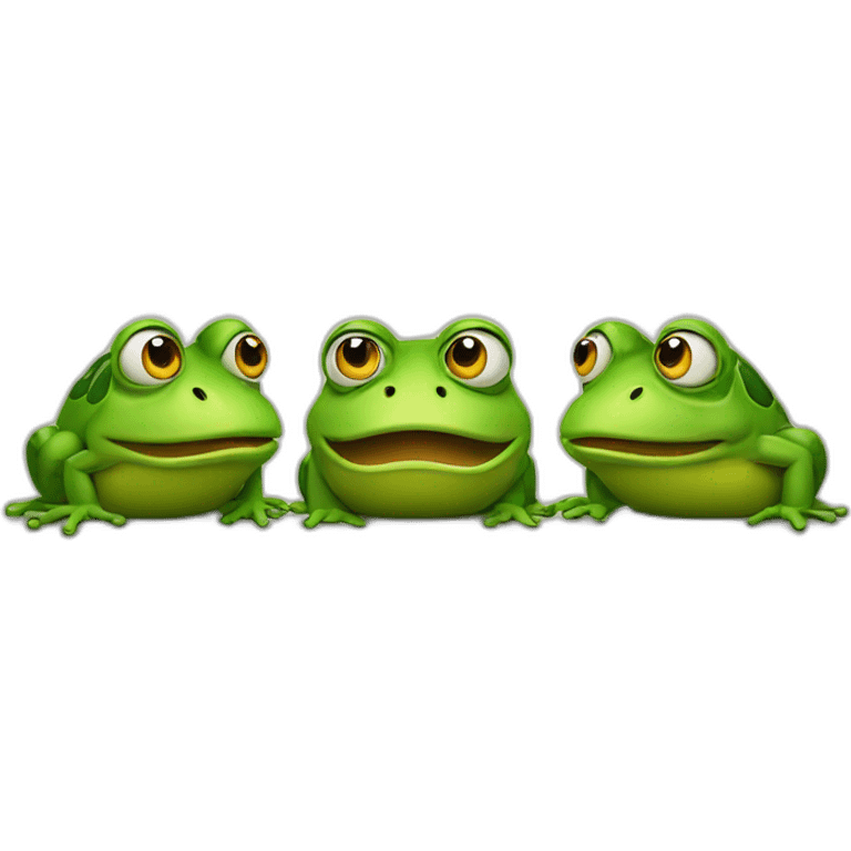 three angry frogs emoji