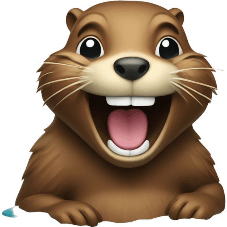 Laughing beaver  emoji