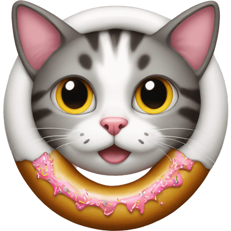 cat earing donut  emoji