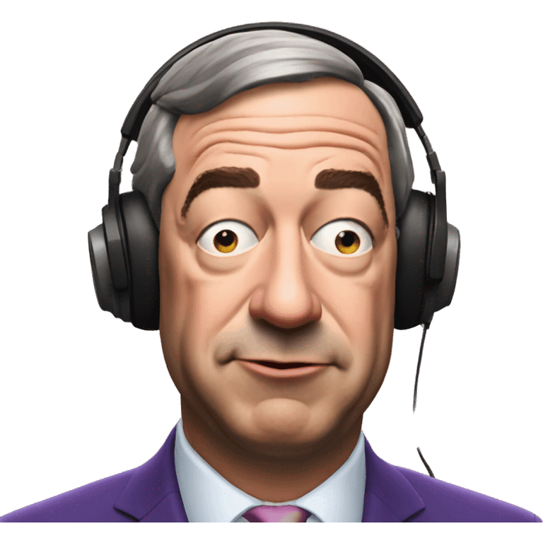 Nigel Farage listening to music with eyes closed  emoji