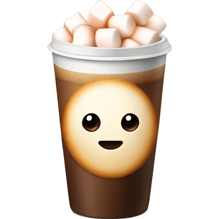 Hot coffee with marshmallows  emoji