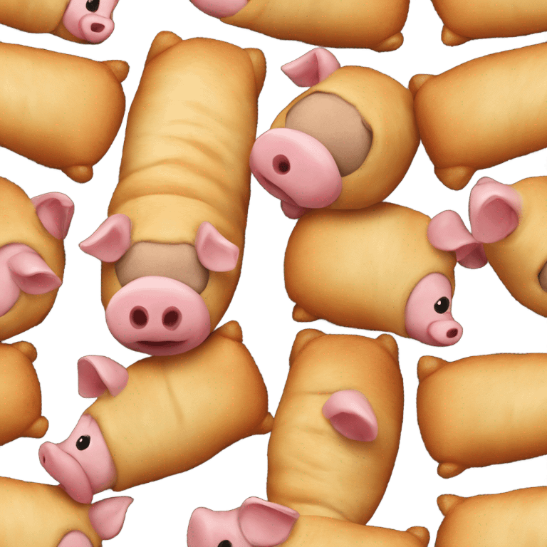 Realistic pigs in blanket emoji