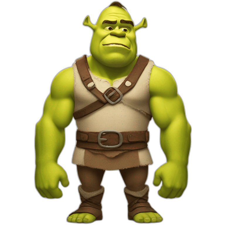 shrek muscular standing emoji