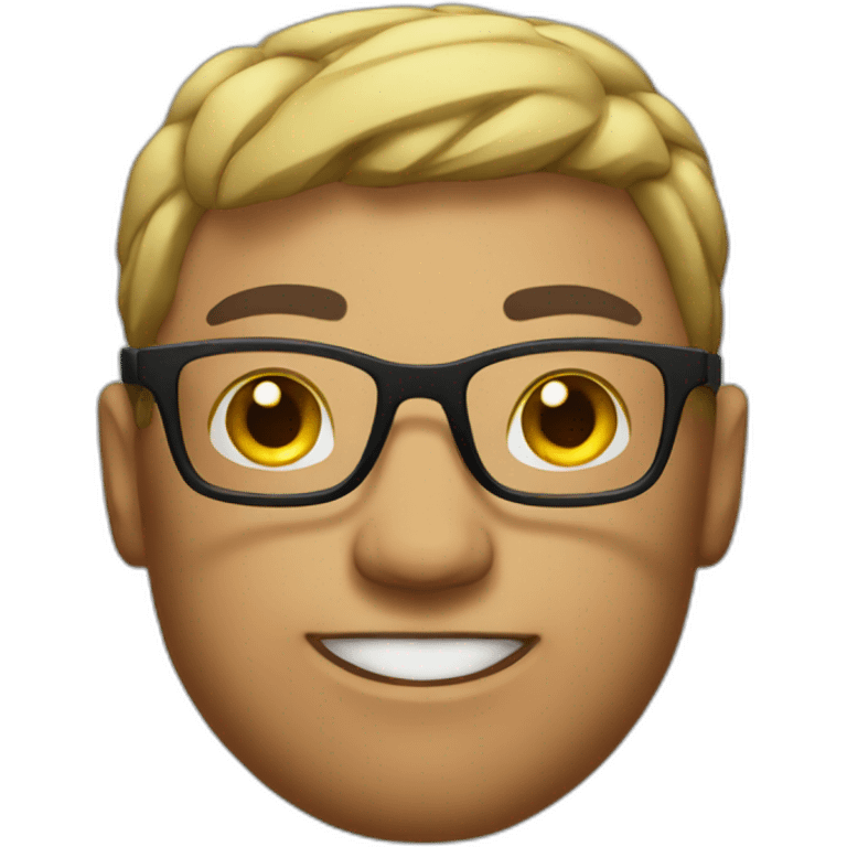 bodybuilder with glasses  emoji