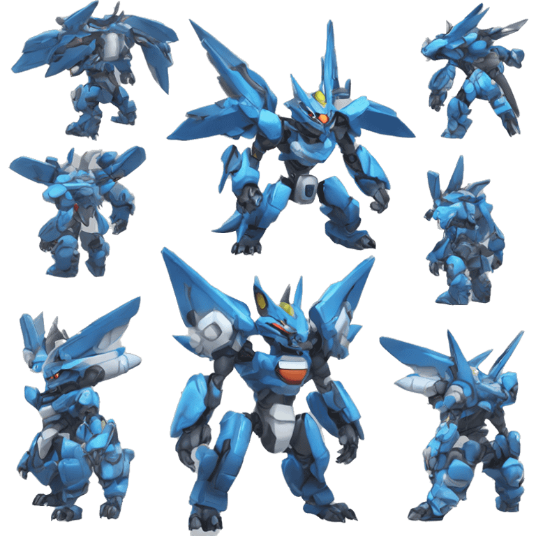 WereGarurumon-Lucario-Medabot-Mecha full body emoji