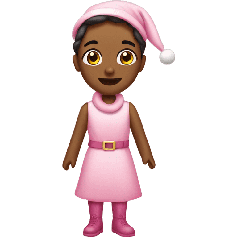 A pink Christmas  emoji