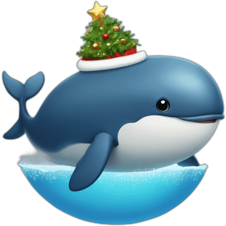 christmas big whale emoji