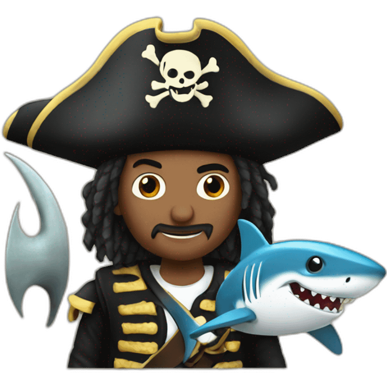 Pirates with shark  emoji