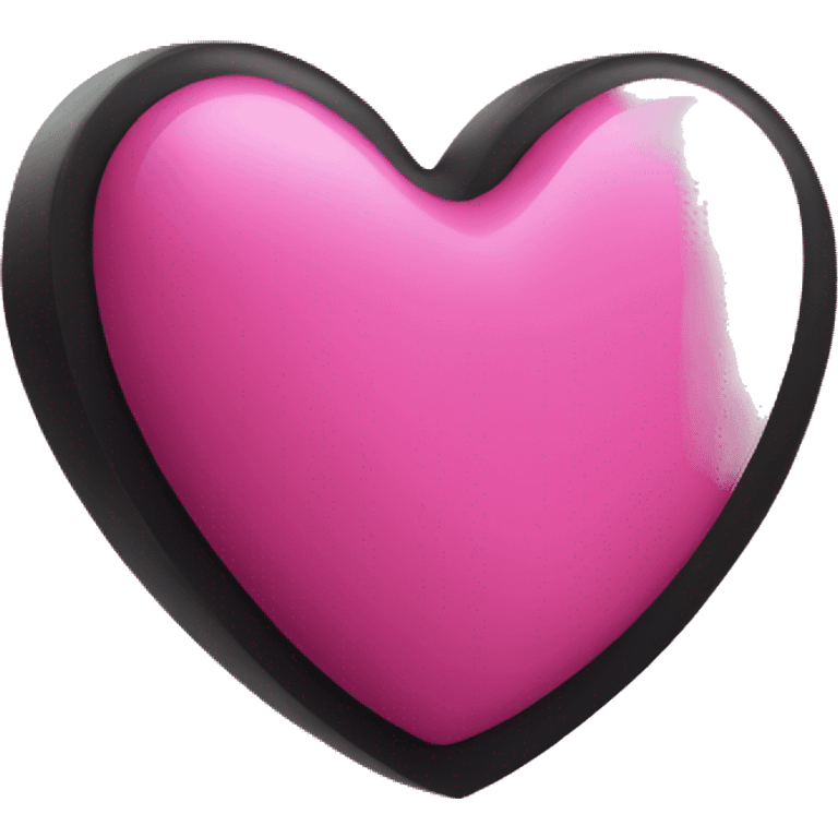 heart-deep-pink-and-black-color emoji