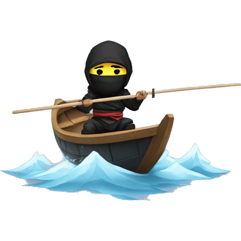 Ninja in boat emoji