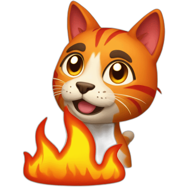 fire-cat emoji