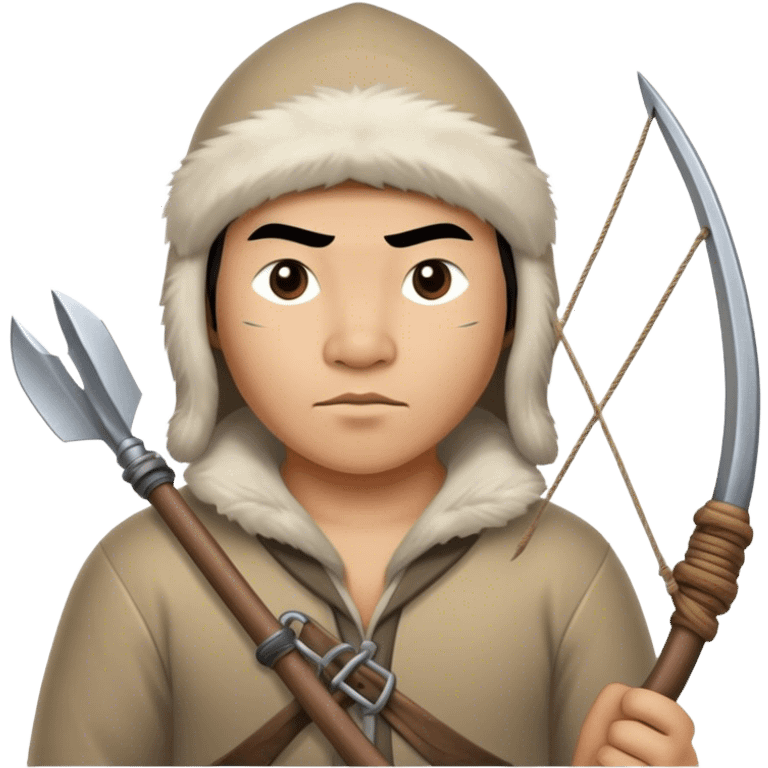 Inuit hunter with harpoon emoji