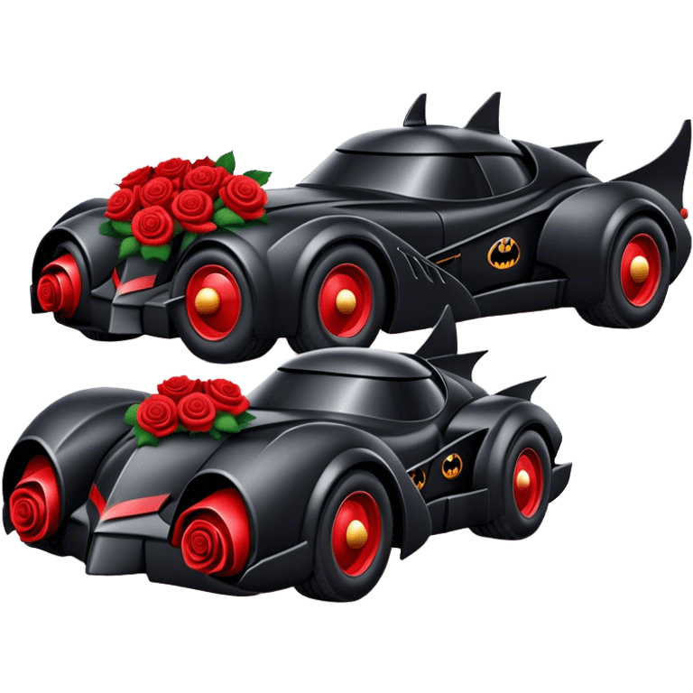 Batmobile with roses emoji