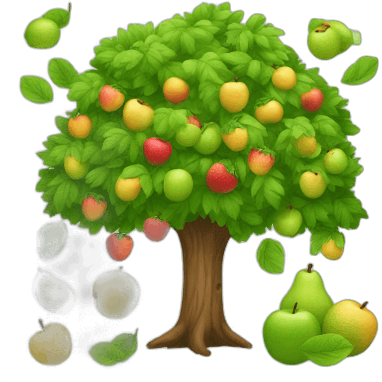 trees with fruits emoji