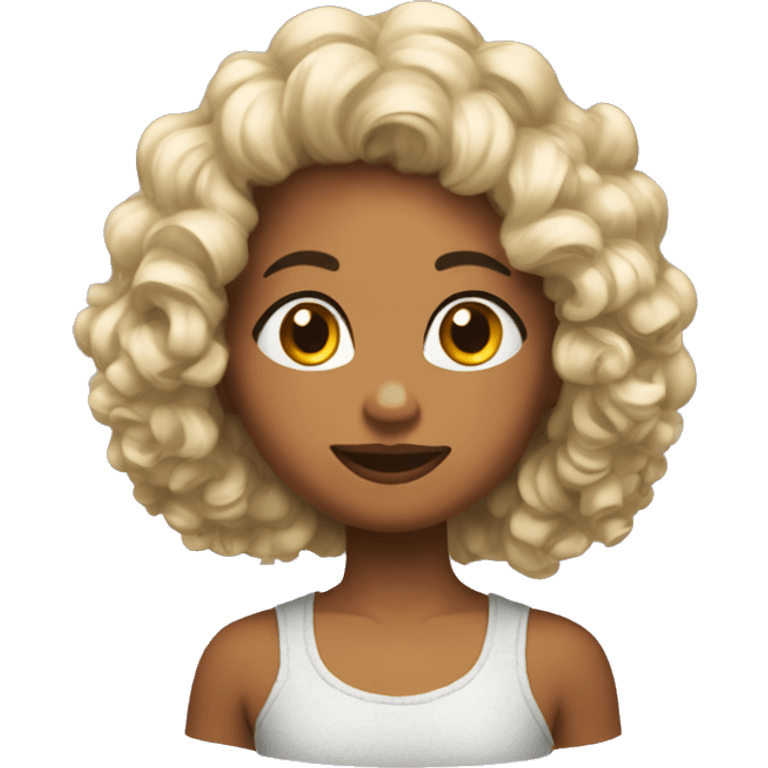 Métisse cheveux bouclés  emoji