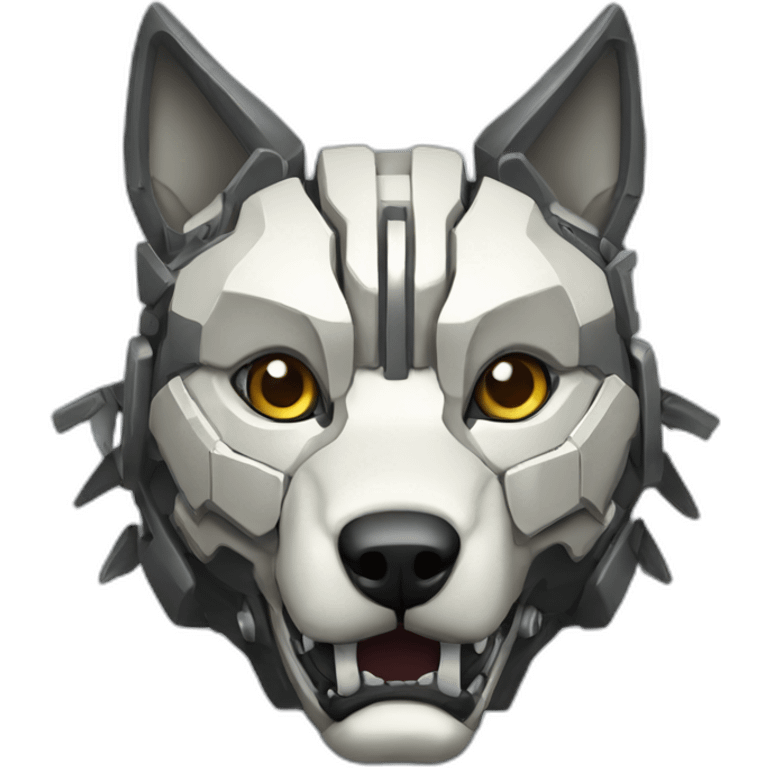 mecha wolf head emoji