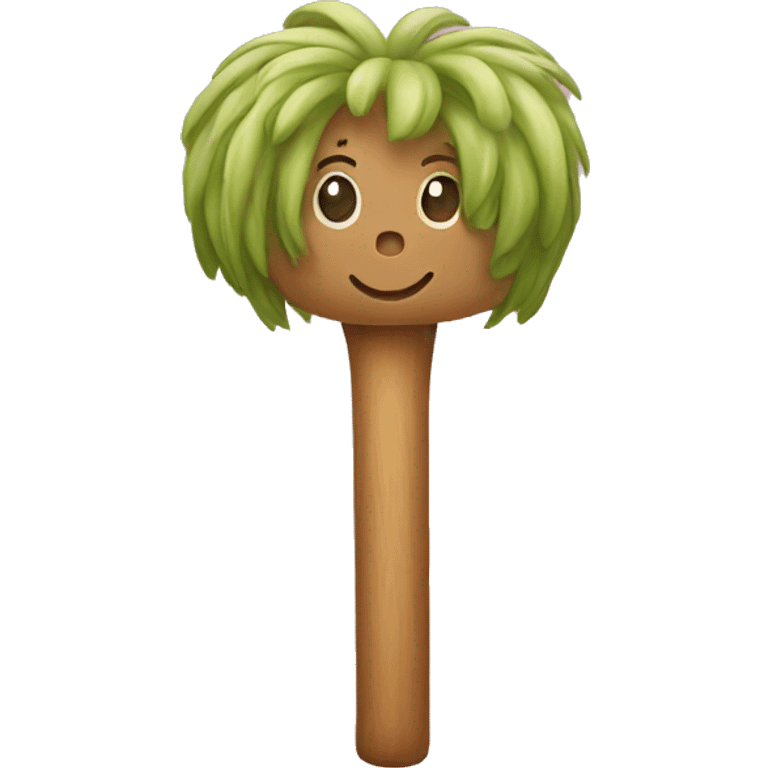 Curvy wooden stick emoji