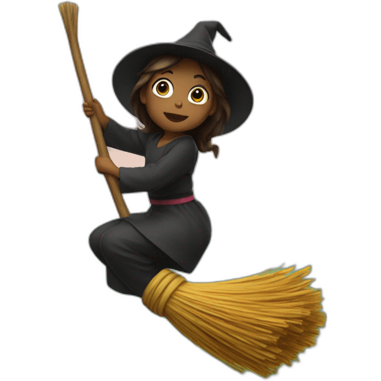 Kiki on broom emoji