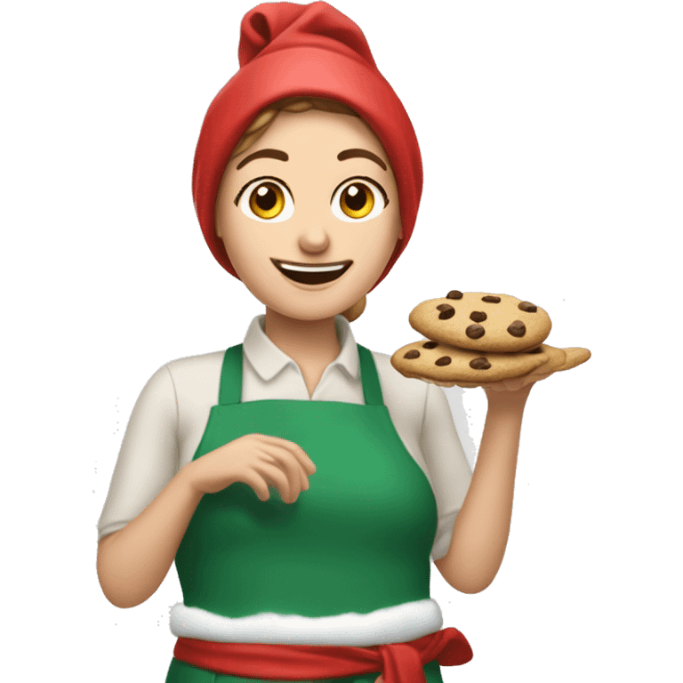 Sharon Vagasky baking Christmas cookies emoji