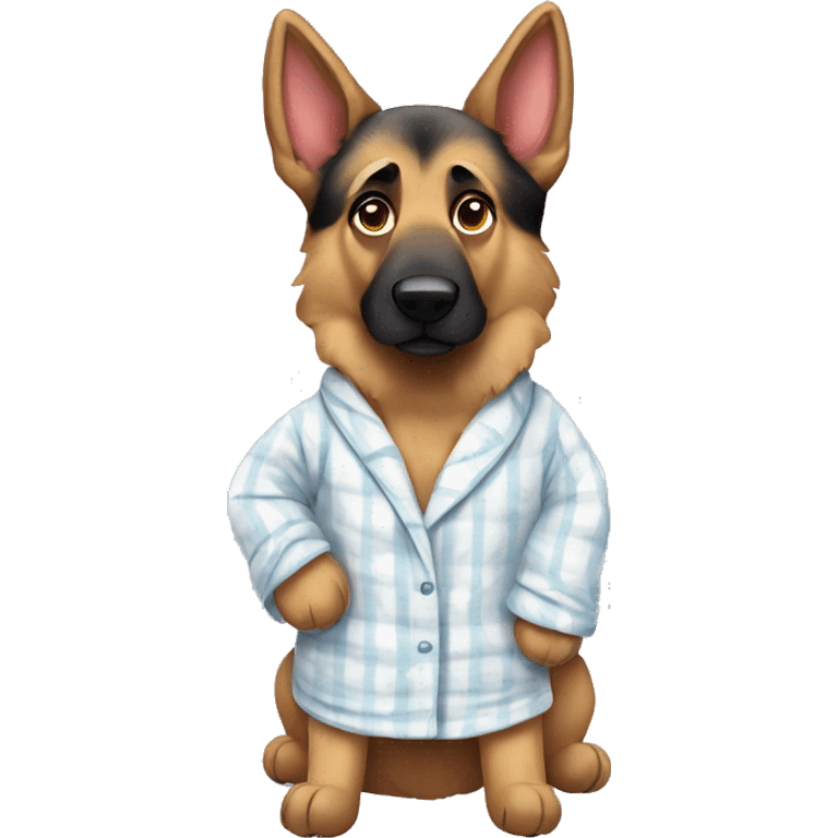 german shepard in pyjamas emoji