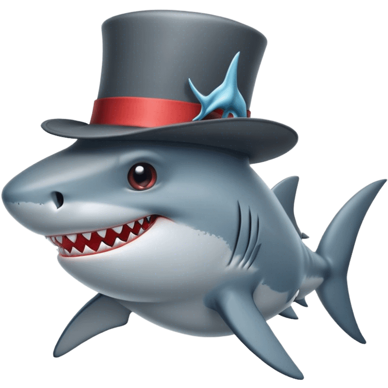 shark with a tophat emoji