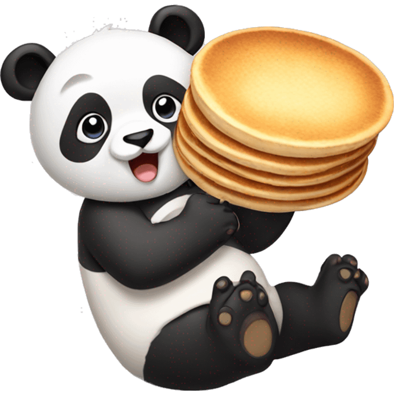 Panda with pancake  emoji