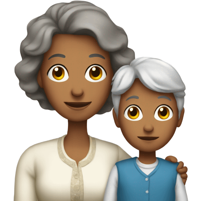 A grandmother with her boy emoji