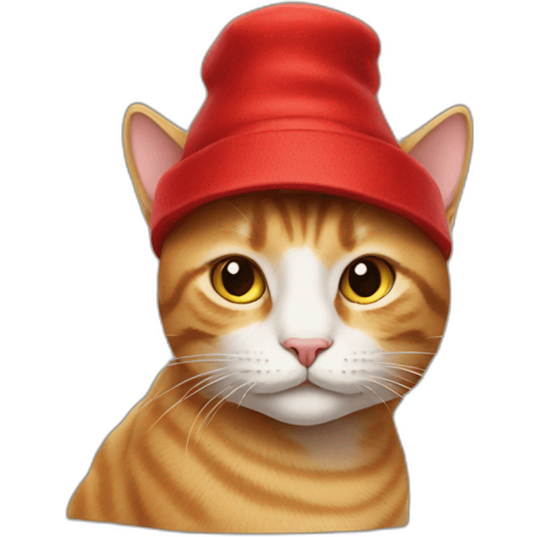 cat with a red hat emoji