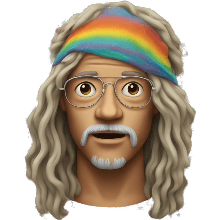 A hippy tripping on psychedelics  emoji