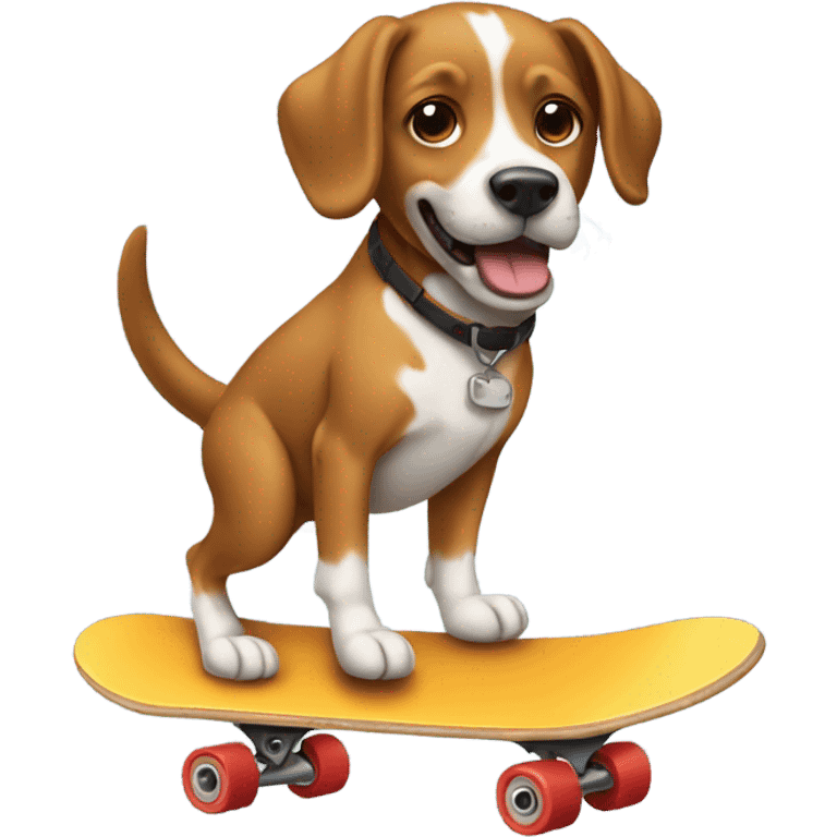 Dog skateboarding  emoji