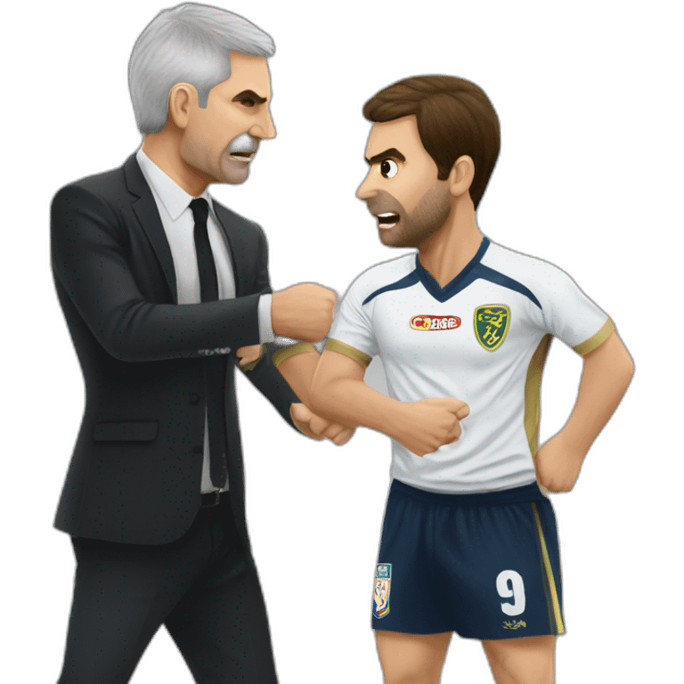 ange postecoglou fighting craig foster emoji