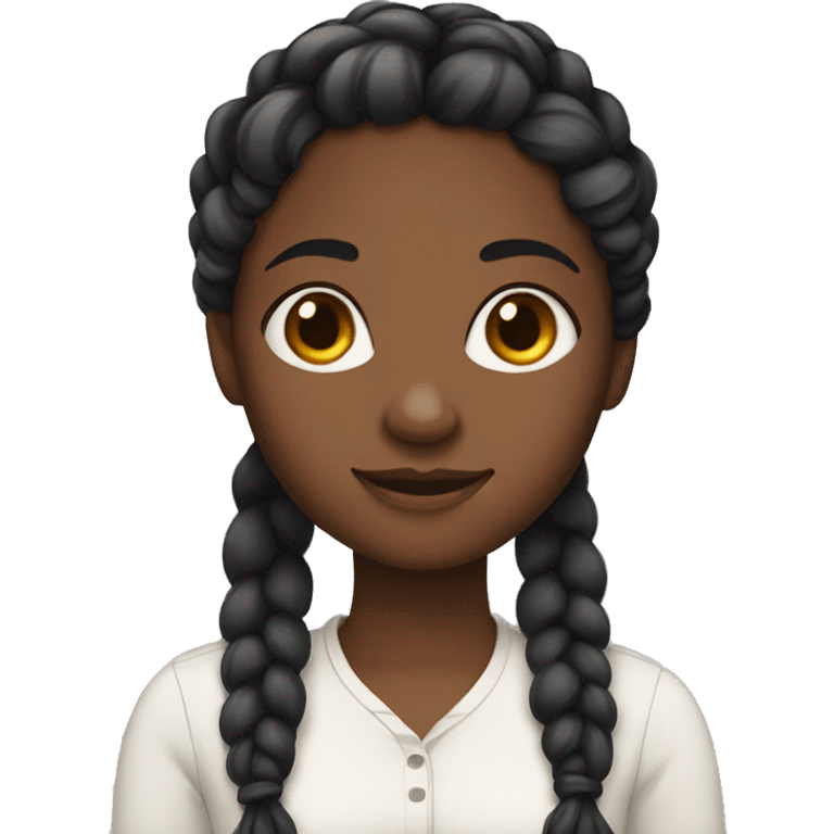 Black girl with braids emoji